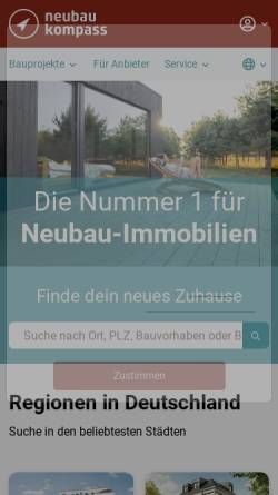 Vorschau der mobilen Webseite www.neubaukompass.de, Neubau-Immobilien München