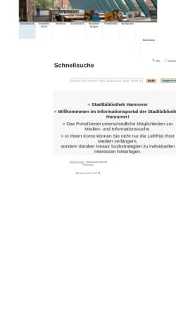 Vorschau der mobilen Webseite bibliothek.hannover-stadt.de, Katalog der Stadtbibliothek Hannover