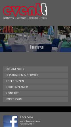 Vorschau der mobilen Webseite www.eventt.de, Hotel Terrassenhof GmbH