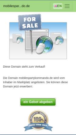 Vorschau der mobilen Webseite www.mobilespartykommando.de, MobilesPartyKommando