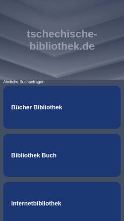 Vorschau der mobilen Webseite www.tschechische-bibliothek.de, Tschechische-Bibliothek.de