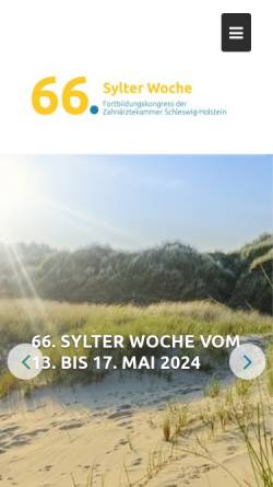 Vorschau der mobilen Webseite www.sylterwoche.de, Sylter Woche