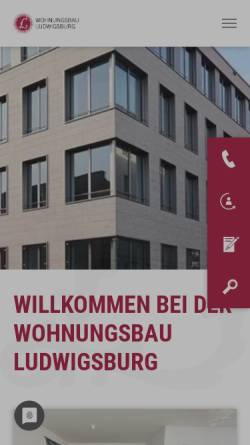Vorschau der mobilen Webseite www.wohnungsbau-ludwigsburg.de, Wohnungsbau Ludwigsburg GmbH