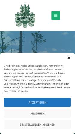 Vorschau der mobilen Webseite www.bayeride.de, Bayeride.de