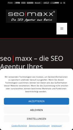 Vorschau der mobilen Webseite www.seomaxx.com, seomaxx GmbH
