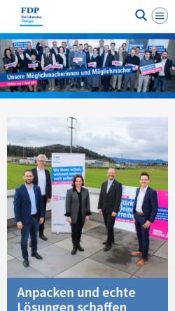 Vorschau der mobilen Webseite www.fdp-tg.ch, FDP.Die Liberalen Thurgau