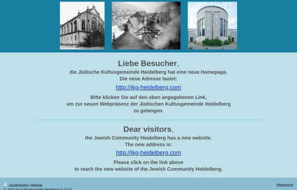 Vorschau von www.jkg-heidelberg.org, Jüdische Kultusgemeinde Heidelberg