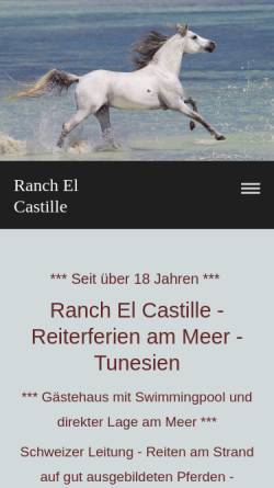 Vorschau der mobilen Webseite www.reiterferien-am-meer.com, Ranch El Castille