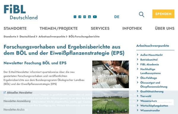 Vorschau von www.forschung-oekolandbau.info, Verbund Ökologische Praxisforschung, V.Ö.P