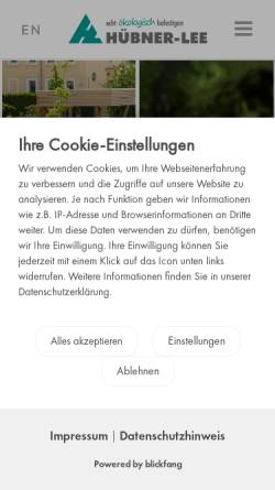 Vorschau der mobilen Webseite www.huebner-lee.de, Hübner-Lee