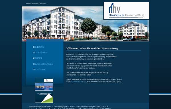 Vorschau von www.hhv-verwaltung.de, Hanseatische Hausverwaltung GmbH