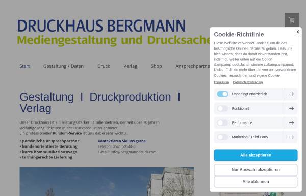 Vorschau von www.bergmanndruck.com, Druckhaus Bergmann