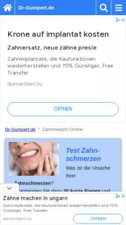 Vorschau der mobilen Webseite www.dr-gumpert.de, Dr. Gumpert: Zahnmedizin