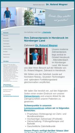 Vorschau der mobilen Webseite www.zahnarzt-wagner-hersbruck.de, Zahnarztpraxis Dr. Roland Wagner