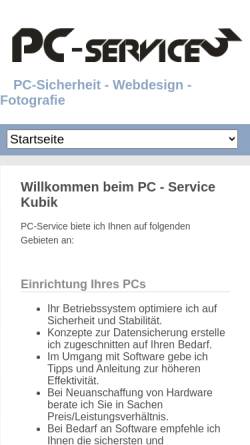 Vorschau der mobilen Webseite www.pc-service-kubik.de, PC-Service Kubik