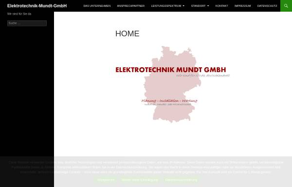 Vorschau von www.elektrotechnik-mundt.de, ETM Elektrotechnik Mundt GmbH