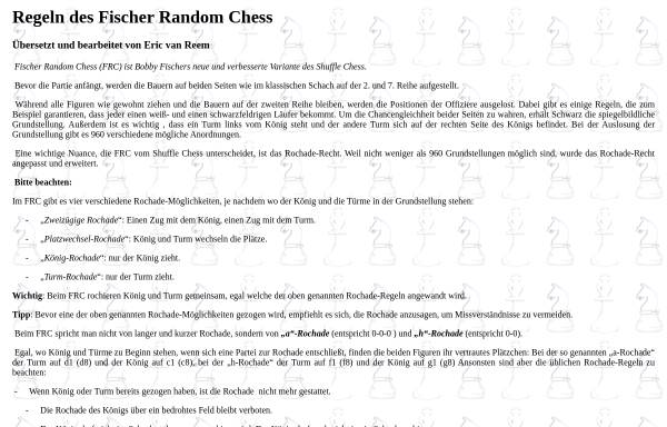 Regeln Fischer Random Chess