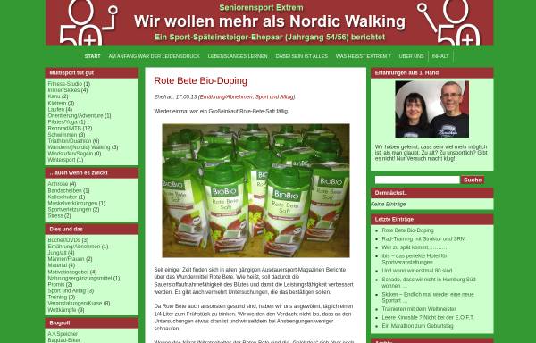 Vorschau von www.seniorensport-extrem.de, Wir wollen mehr als Nordic-Walking