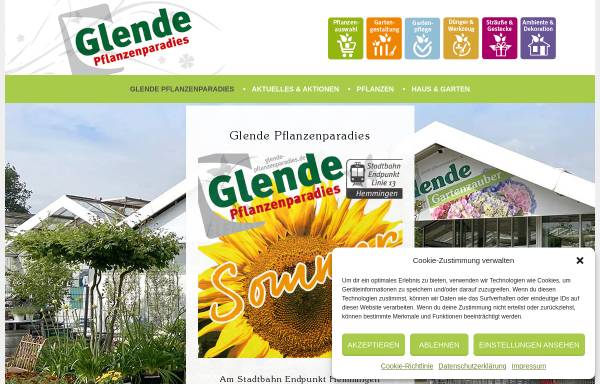 Vorschau von www.glende-pflanzenparadies.de, Frank Glende Pflanzenparadies GmbH