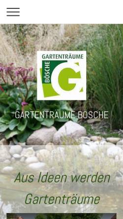 Vorschau der mobilen Webseite www.gartentraeume-boesche.de, Gartenträume Bösche