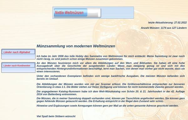 Vorschau von www.netti-homepage.de, Nettis Weltmünzen
