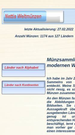 Vorschau der mobilen Webseite www.netti-homepage.de, Nettis Weltmünzen