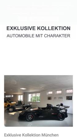 Vorschau der mobilen Webseite www.exklusive-kollektion.de, Exklusive Kollektion - Automobile mit Charakter