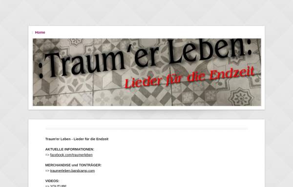 Vorschau von www.traumerleben.de, Traumerleben - Bandsite