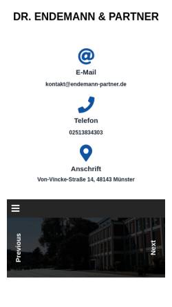 Vorschau der mobilen Webseite www.endemann-partner.de, Dr. Endemann & Partner Rechtsanwälte