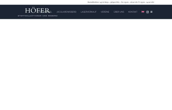 Vorschau von www.hoefer-stoffe.de, Höfer - Stoffkollektionen und Weberei