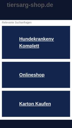 Vorschau der mobilen Webseite www.tiersarg-shop.de, Tiersarg-Shop, Günter Reinhold