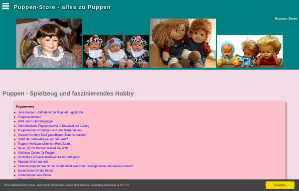 Vorschau von www.puppen-store.de, Puppen Store