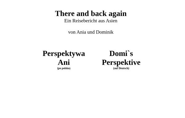 There and back again [Ania und Dominik]