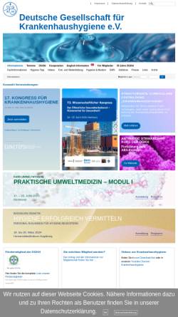 Vorschau der mobilen Webseite www.krankenhaushygiene.de, Deutsche Gesellschaft für Krankenhaushygiene e.V.