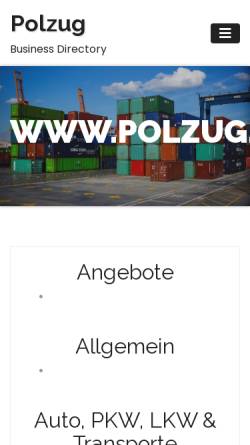 Vorschau der mobilen Webseite www.polzug.de, Polzug Intermodal GmbH