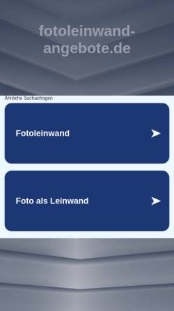 Vorschau der mobilen Webseite fotoleinwand-angebote.de, Fotoleinwand-Angebote.de