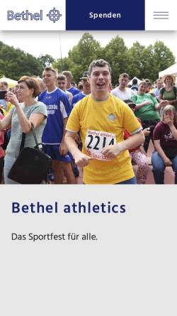 Vorschau der mobilen Webseite www.bethel-athletics.de, Bethel Athletics