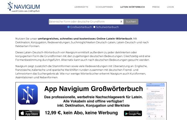 Vorschau von www.navigium.de, Navigium Onlinewörterbuch