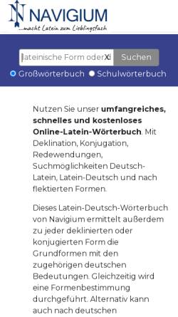 Vorschau der mobilen Webseite www.navigium.de, Navigium Onlinewörterbuch