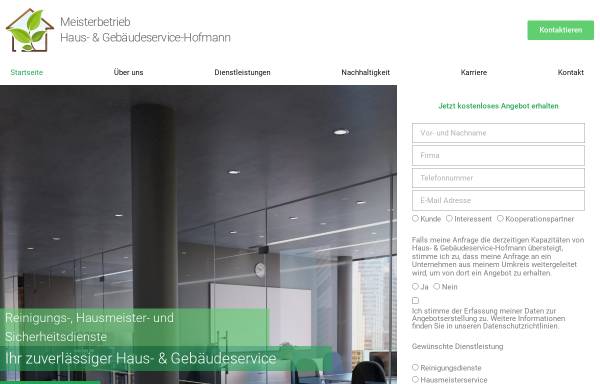 Vorschau von www.dienste-hofmann.de, Imperial Glas- und Gebäudereinigung im Kreis Bad Kreuznach