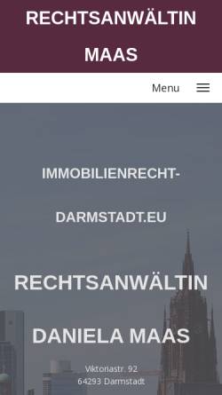 Vorschau der mobilen Webseite immobilienrecht-darmstadt.eu, Daniela Maas