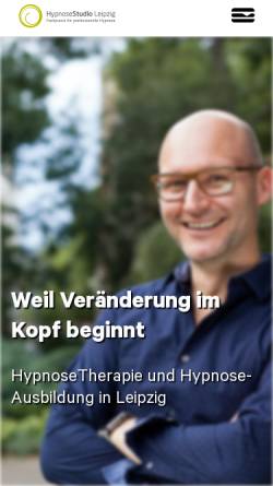 Vorschau der mobilen Webseite www.hypnosestudio-leipzig.de, Tomas Schrök