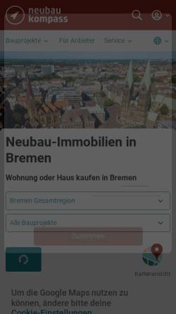 Vorschau der mobilen Webseite bremen.neubaukompass.de, Neubaukompass