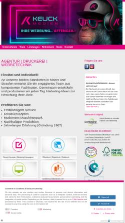 Vorschau der mobilen Webseite www.keuck-medien.de, Keuck Druck GmbH & Co. KG