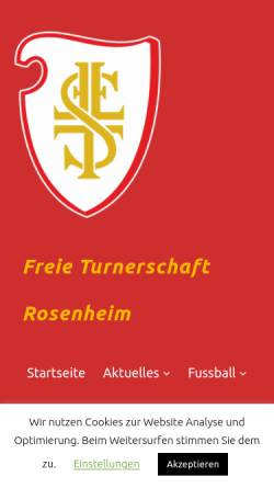 Vorschau der mobilen Webseite www.ft-rosenheim.de, Freie Turnerschaft Rosenheim e.V.
