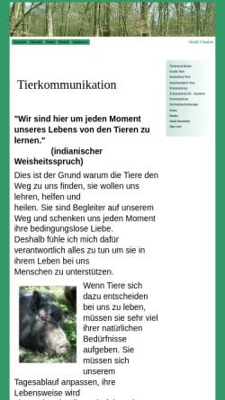 Vorschau der mobilen Webseite tierkommunikator.de, Heidi Findeis