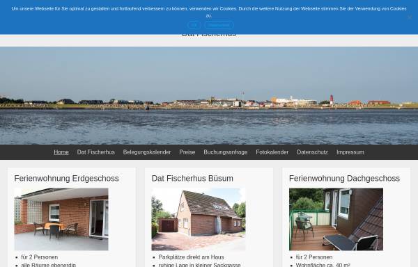 Vorschau von www.ferienwohnung-buesum-nordsee24.de, Dat Fischerhus
