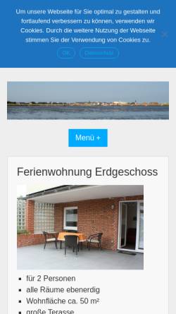 Vorschau der mobilen Webseite www.ferienwohnung-buesum-nordsee24.de, Dat Fischerhus