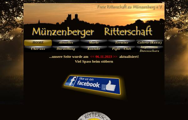 Vorschau von www.freie-ritterschaft-zu-muenzenberg.de, Freie Ritterschaft zu Münzenberg e.V.