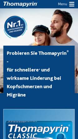 Vorschau der mobilen Webseite www.thomapyrin.de, Thomapyrin